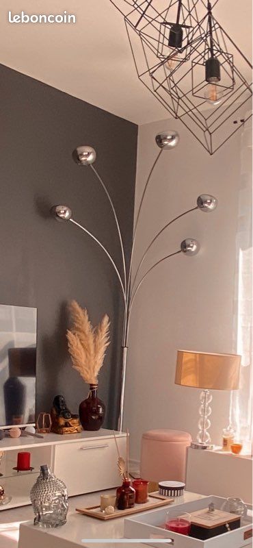 Lampe muguet pied marbre (image 1)
