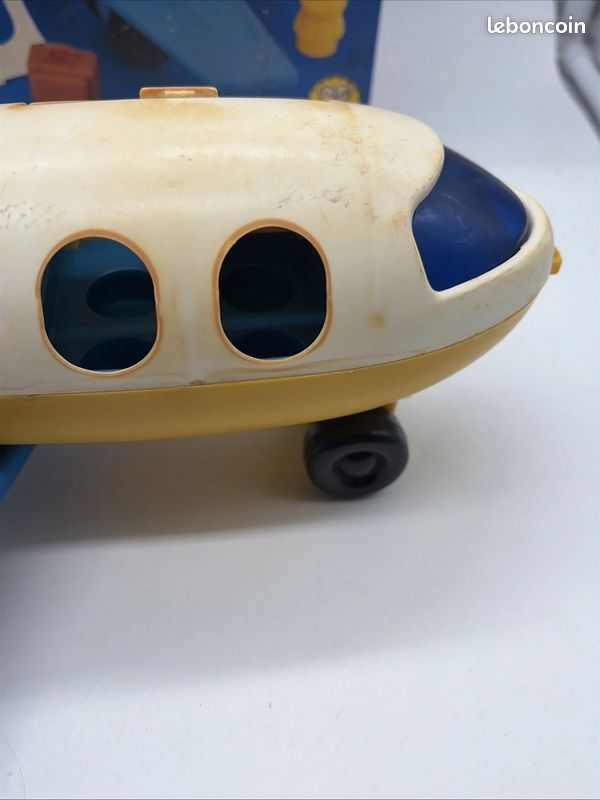 Avion Fisher-Price Vintage Boîte Personnages Little People Aile Réparable (image 12)