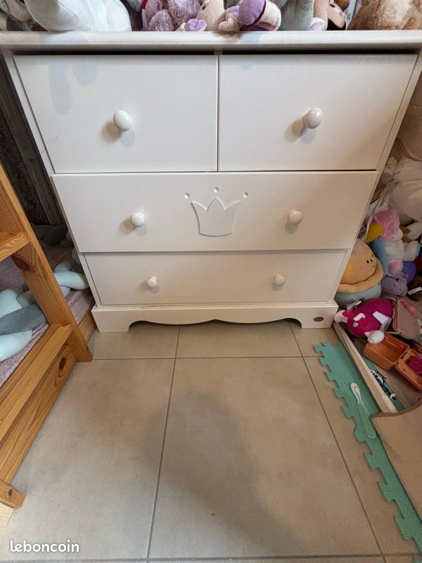 Lit bébé + commodes table à langer (image 2)