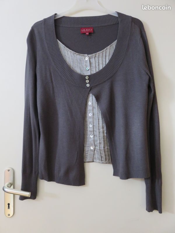 T-shirt Gris Pimkie Pour Femme – Taille XS – Coupe Regular – Très Bon état D'occasion