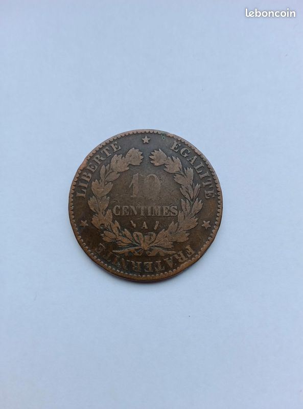 10 centimes Cérès 1886 A - rare et qualité TB (image 4)