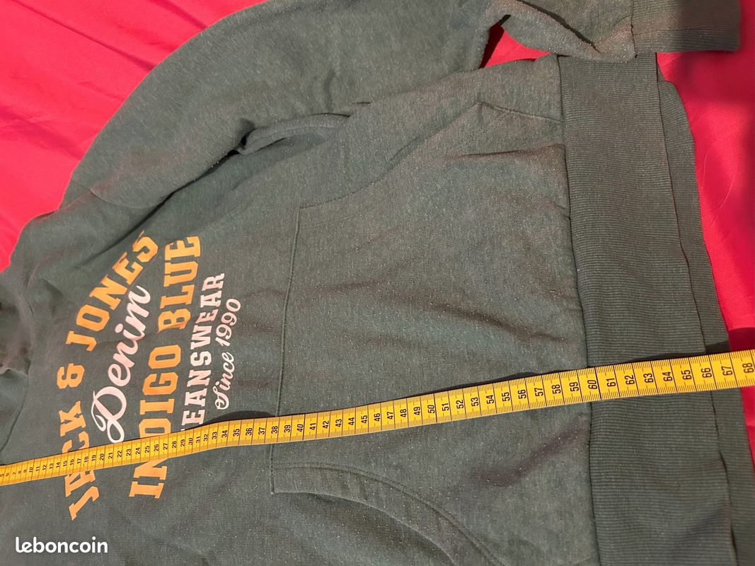 Sweat à capuche Jack and Jones vert Taille S (image 2)