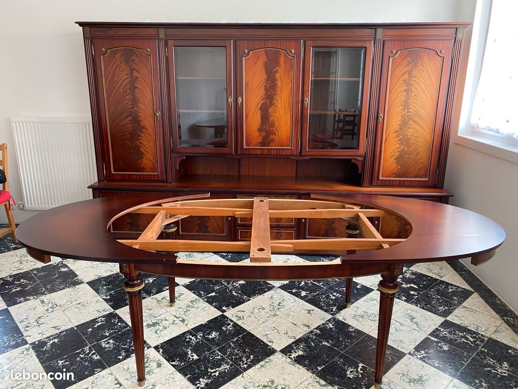 Living et table, acajou massif, style Louis 16, DANJOU BODA (image 3)