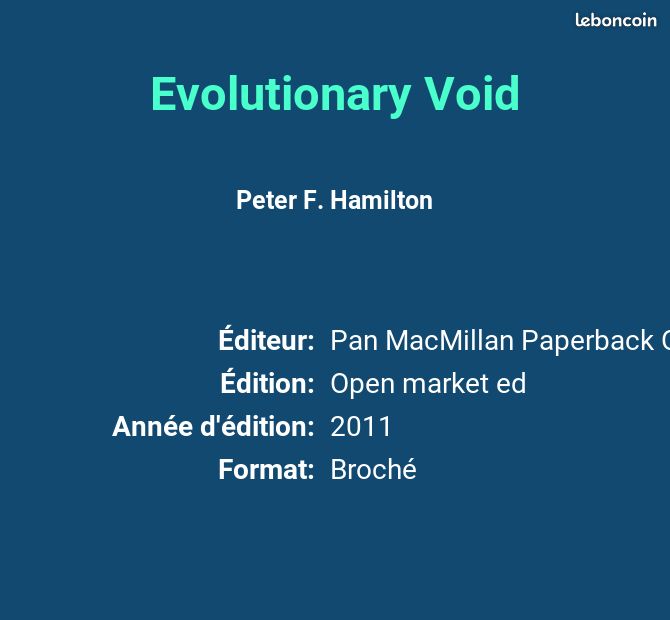 Evolutionary Void - Peter F. Hamilton (image 2)