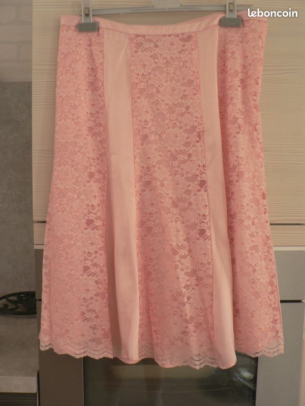Jupe neuve habillee mariage marque antonelle taille 44 rose poudree (image 5)