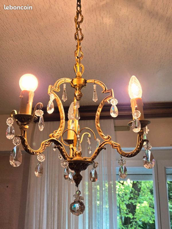 Lustre ancien avec pampilles (image 1)