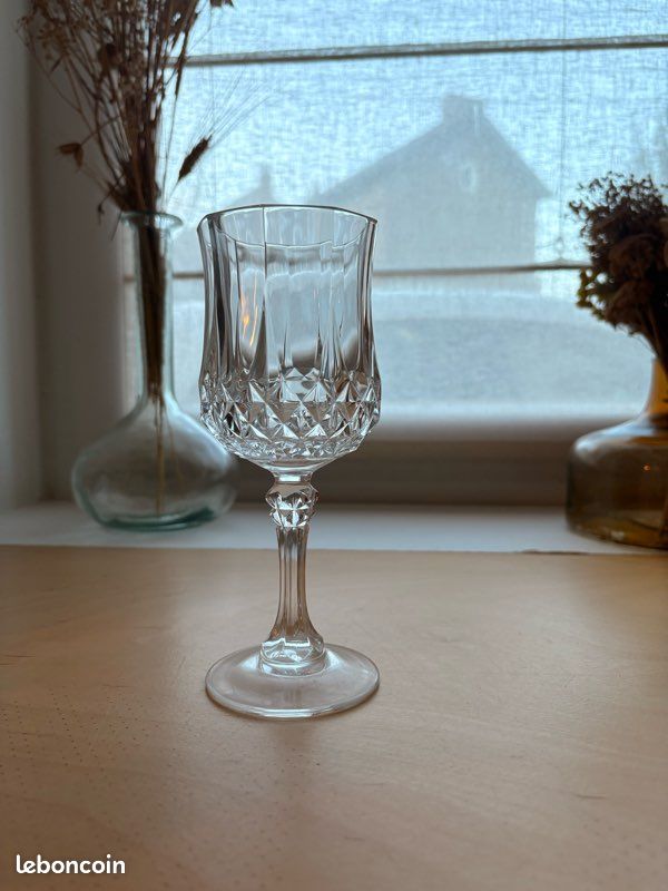 Lot de verres en verre transparent – style vintage (image 3)