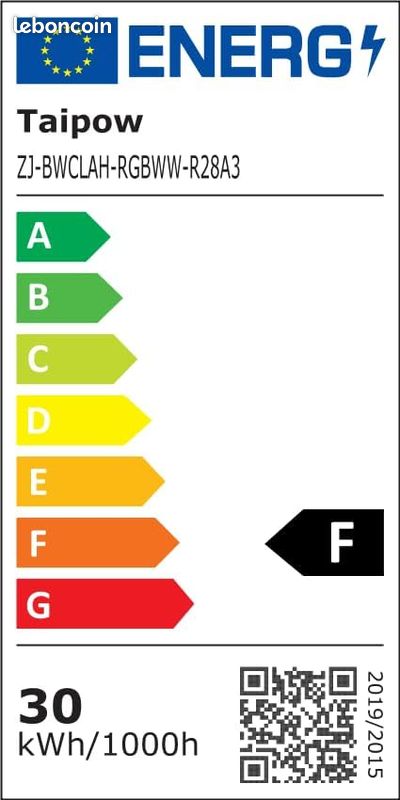 Taipow Plafonnier Led Couleur, 30W 2700K-6500K Luminaire Plafonnier Led avec Télécommande et Contrôl (image 11)