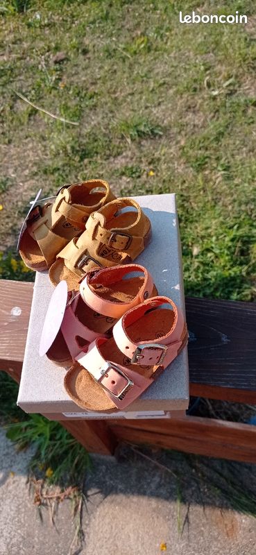 Sandales plakton taille 18 - nubuck - rose (image 2)