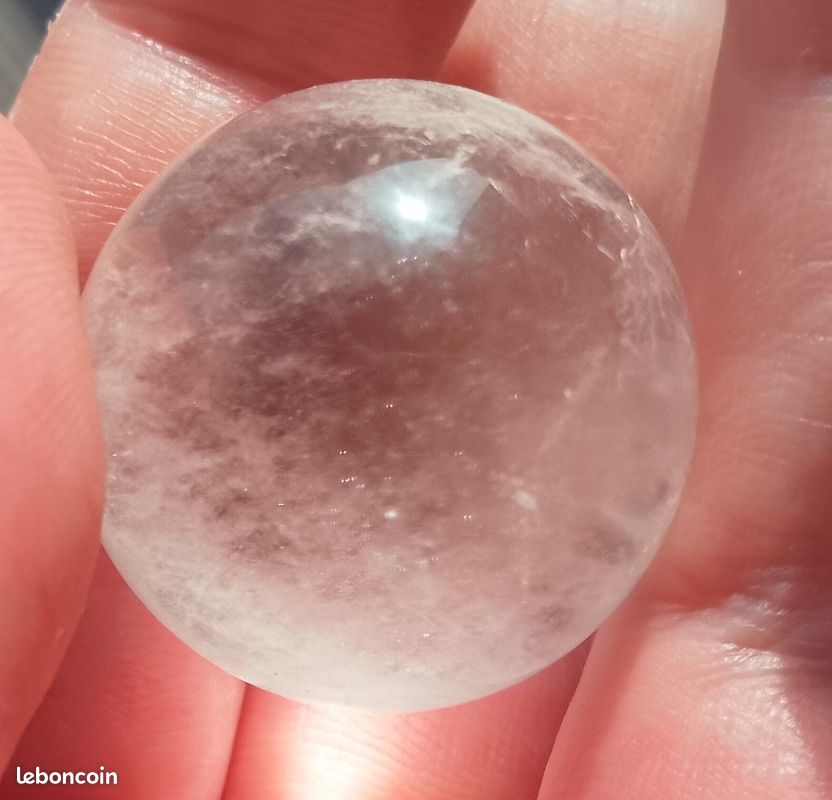 17.2gr 23.1mm sphère (boule) en cristal de roche de Madagascar pierre naturelle sculptée (image 12)