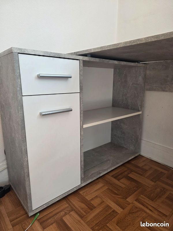 Bureau modulable (angle / face au mur) - ISOTTA (image 2)