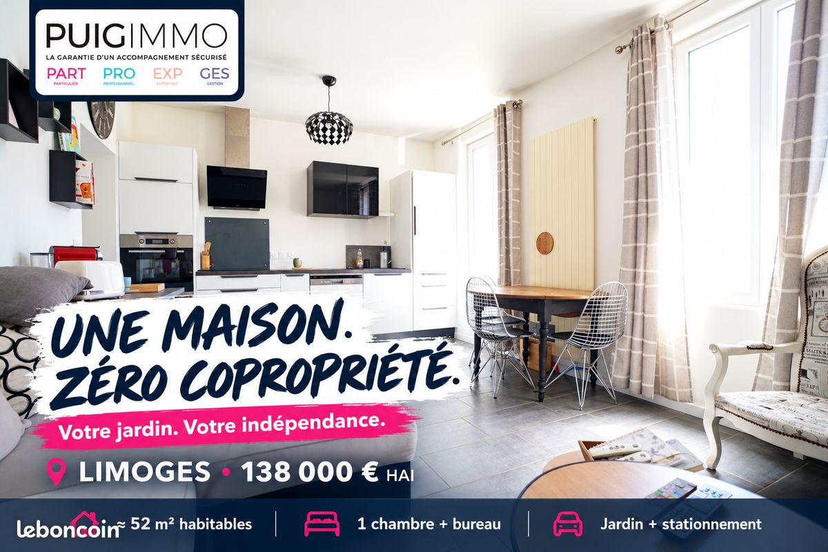 Maison 2 pièces 52 m² · à Limoges · 52 m² · 138 000 €