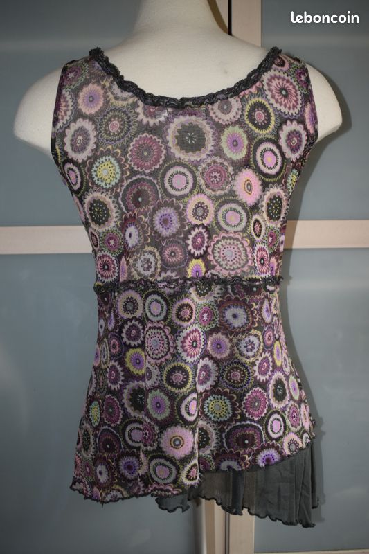 Top Débardeur Coloré Taille M (38/40) - Occasion Très Bon état, Parfait Pour L'été
