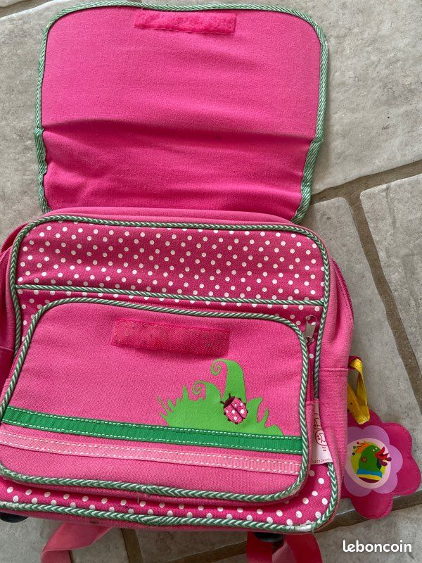 Petite cartable coton et cuir (image 3)