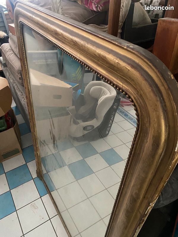 Miroir Louis Philippe doré (image 2)