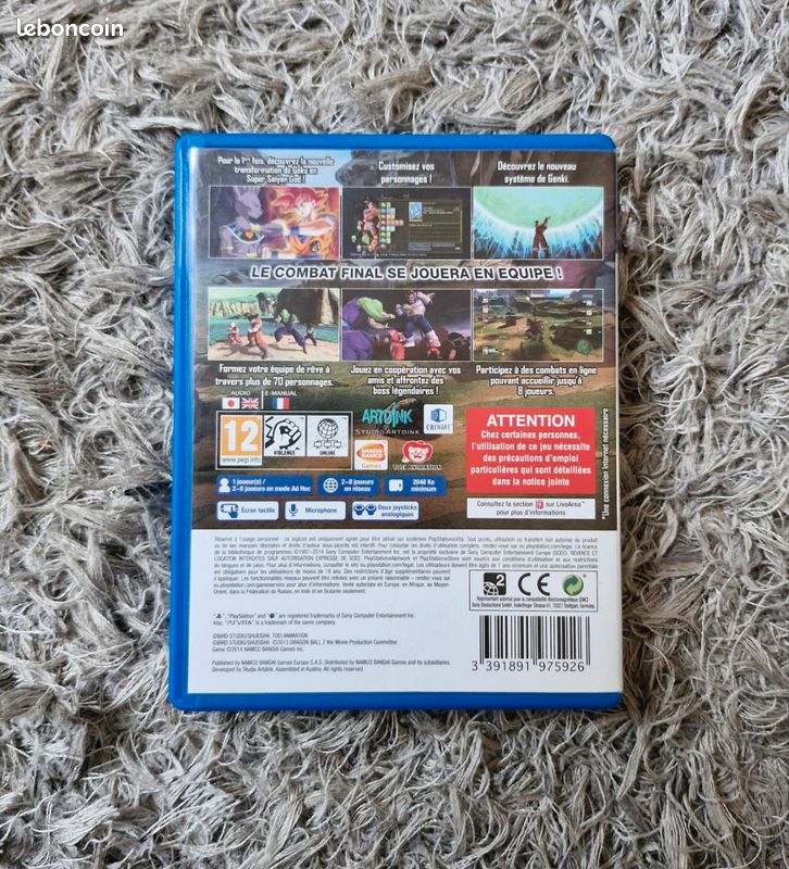 Jeu PS Vita Dragon Ball Z Battle Of Z - Version Loose, Bon état, FR