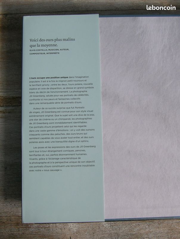 đâ Livre Portraits d'ours - Jill Greenberg - NEUF (image 4)