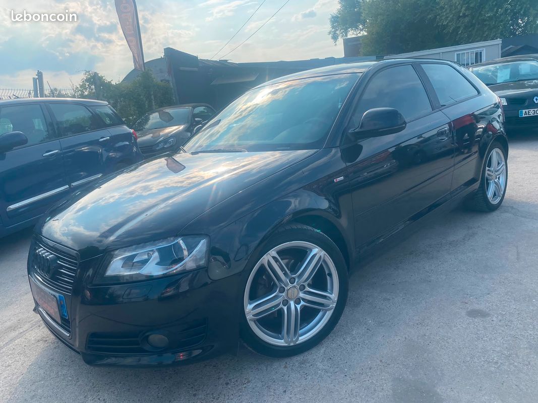 AUDI A3 II 2.0 TDI 140CH S LINE * GPS XENON BLUETOOTH CLIM RÉGULATEUR JANTES ALU * CRIT'AiR 2 * FACTURES D'ENTRETIEN À JOUR (image 3)