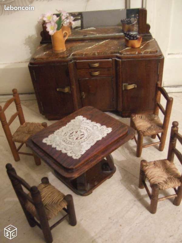 Mobilier art deco vintage poupee salle a manger (image 1)