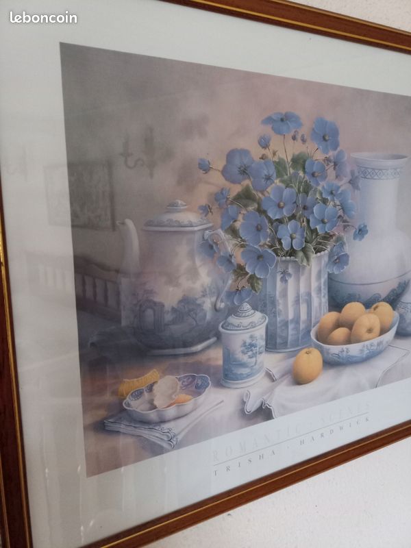 NATURE MORTE : CADRE SOUS VERRE - TABLEAU de " TRISHA HARDWICK" ROMANTIC SCENES (image 3)