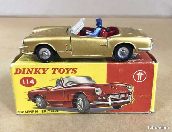 Dinky Toys Triumph Spitfire 114 - Miniature Voiture Métal échelle 1:43 - Avec Boîte D'origine