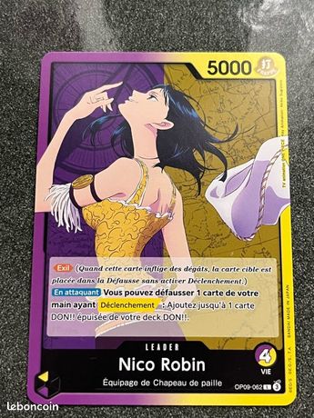 Coffret Myboost One Piece 9 – Nico Robin Leader + 17 Cartes C/UC/R Jaunes – Les Nouveaux Empereurs, Cartes Françaises