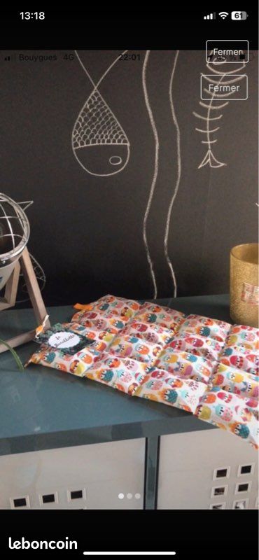 Bouillotte en graines de lin bio, format XXL, 30 × 45 cm environ (image 4)