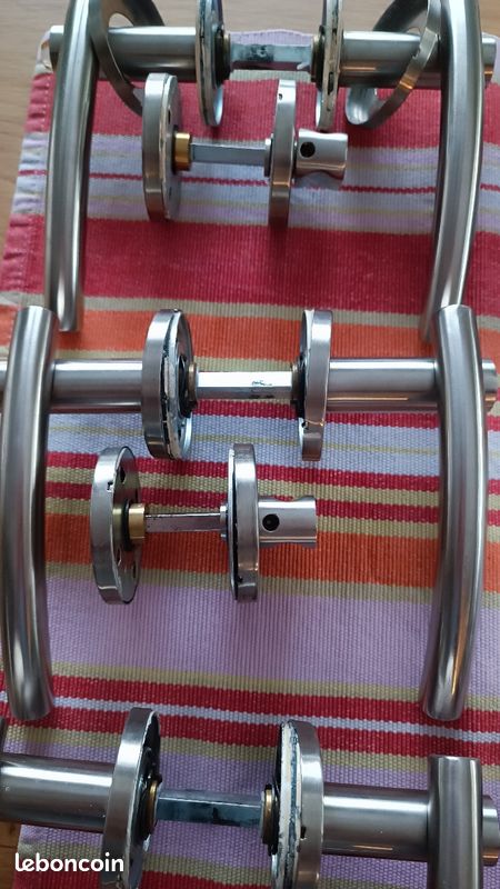 Poignée de porte inox brossé plein (image 6)