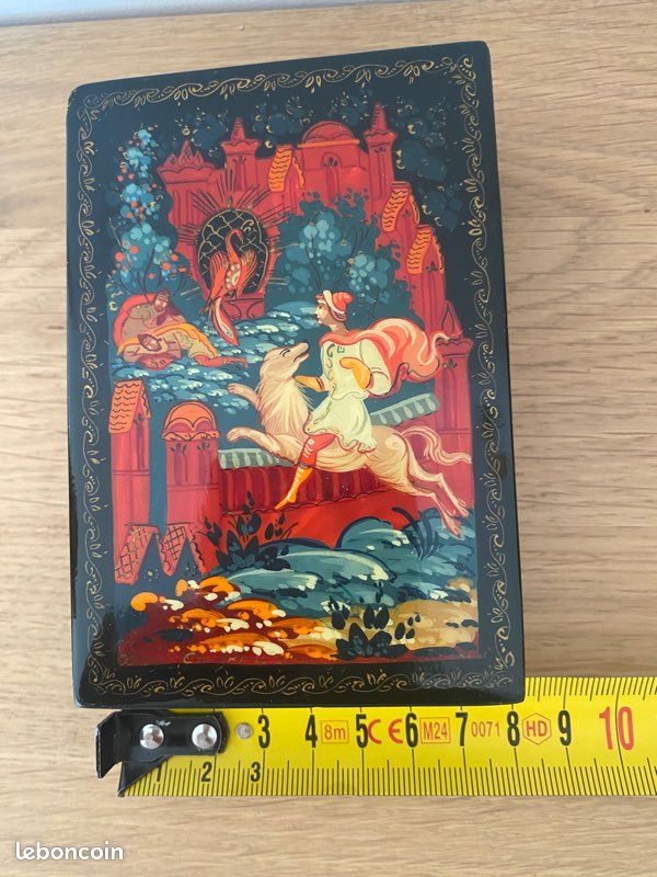 Boîte Laquée Artisanale Russe Peinte à La Main Par Romanova - Neuf Avec étiquette, Cadeau Déco