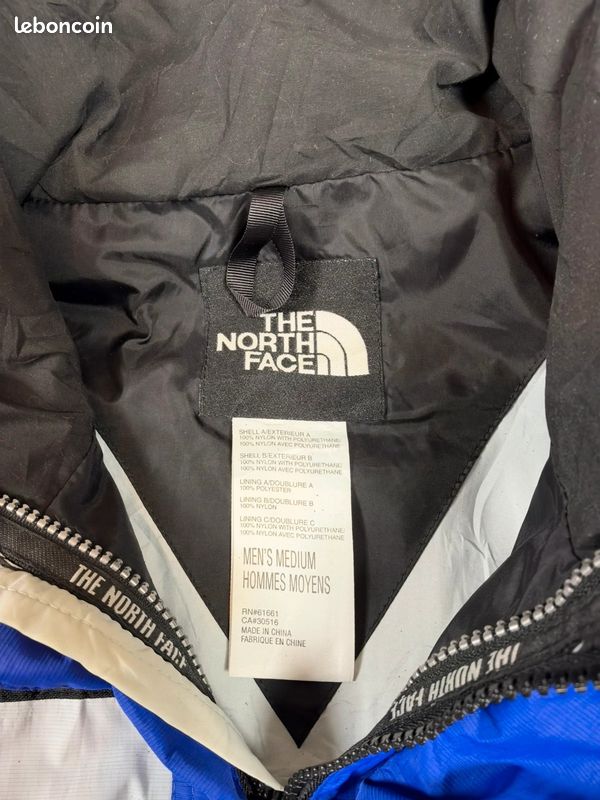 Manteau / veste de ski The North Face homme bleu noir blanc vintage taille M (image 3)