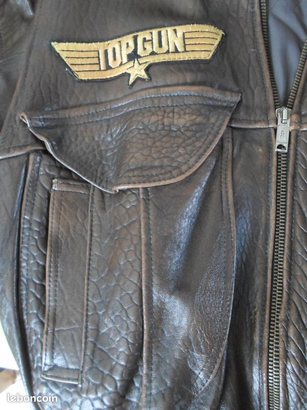 Vintage 80's Rare BOMBERS aviateur cuir 
