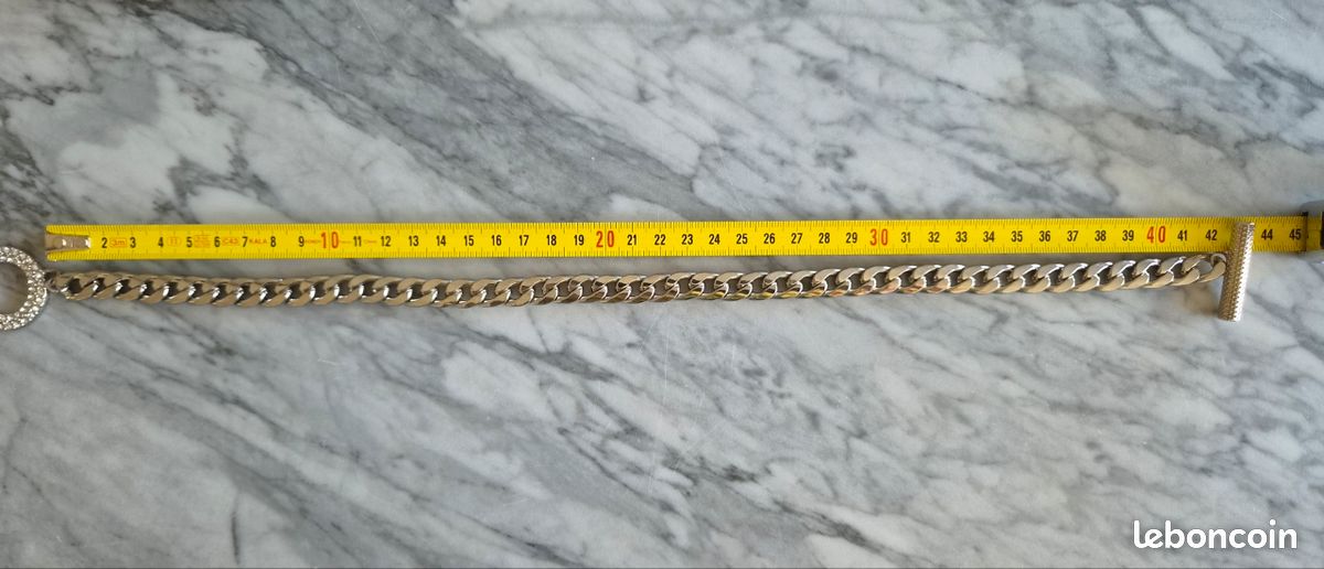 Collier en acier non oxydable et strass (image 6)