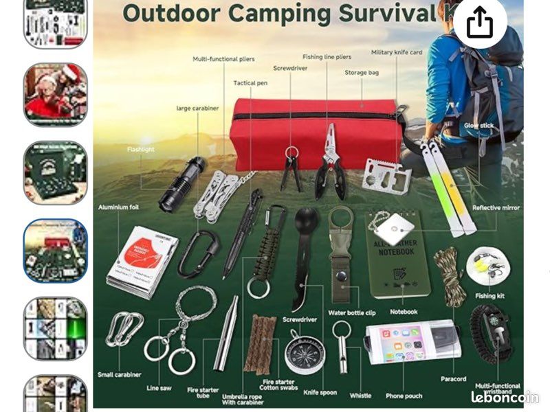 Calendrier De L'Avent Kit De Survie 5-20cm - 24 Pièces - Modèle 2 - Neuf