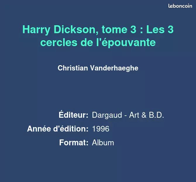 Harry Dickson, tome 3 : Les 3 cercles de l'épouvante - Christian Vanderhaeghe et Pascal J. Zanon (image 2)