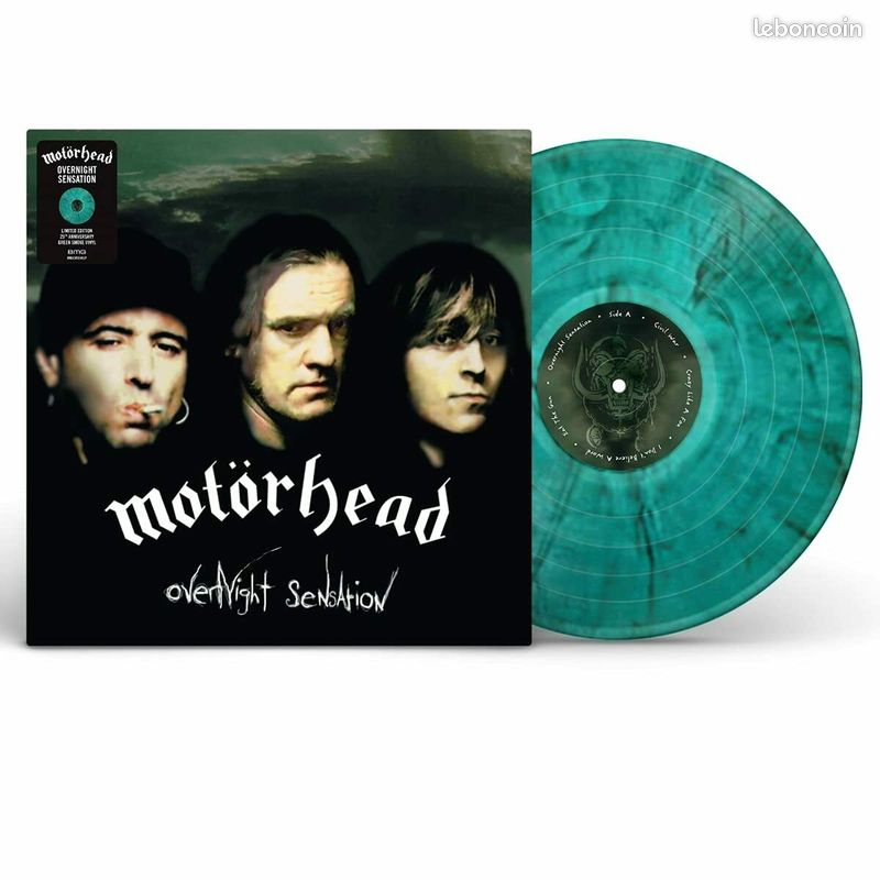 Motorhead - 33t LP Couleur Green Smoke Vinyl - Overnight Sensation - Neuf & Scellé (image 5)