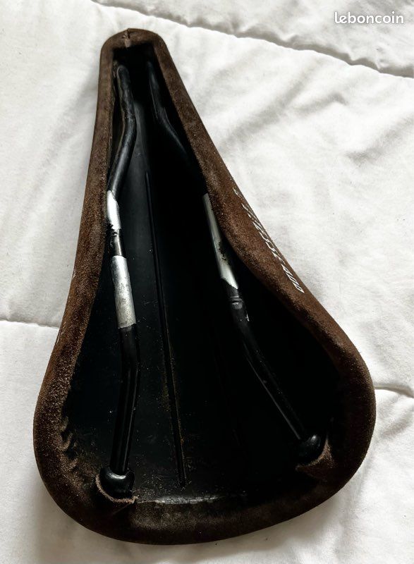 Selle Brooks Ancienne Vélo Cyclotourisme - Cuir Marron, Patinée (Années 1960)