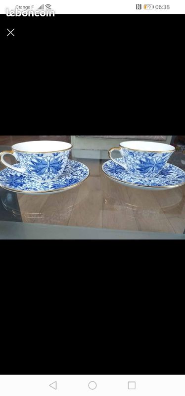 Lot de 2 tasses et sous tasses Moneta (image 1)