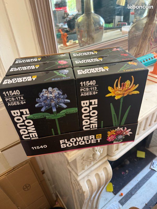 Set de brique de construction Bourquet de fleur en lot ou au details (compatible, non lego) (image 1)