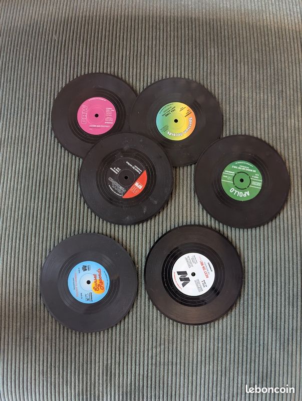 Dessous de verres vinyles disques (image 1)