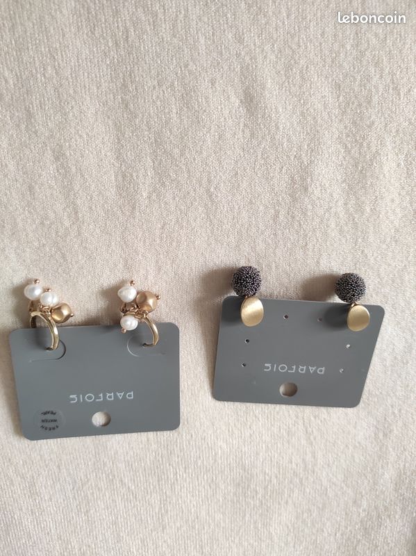 2 paires de boucles d'oreilles fantaisies (image 1)