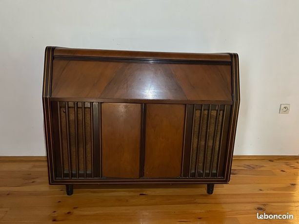 Meuble Radio Vintage Philips 'BI AMPLI' - Poste Radio AM/FM Avec Amplificateur, Occasion Fonctionnel