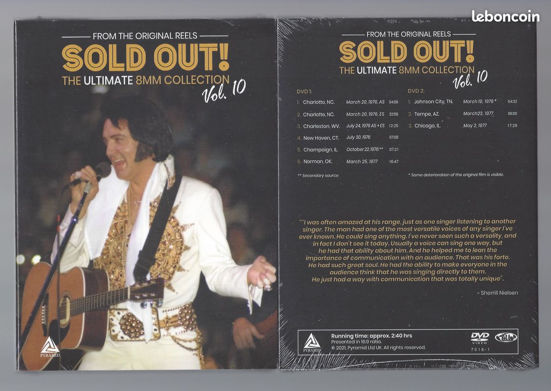 Elvis presley sold out vol 1 Newly Restored au vol 20 deluxe digipack 40 dvd discs originaux +45 heures de concerts avec son direct Label Pyramid Collection complète sous blister ultra méga rare (image 12)