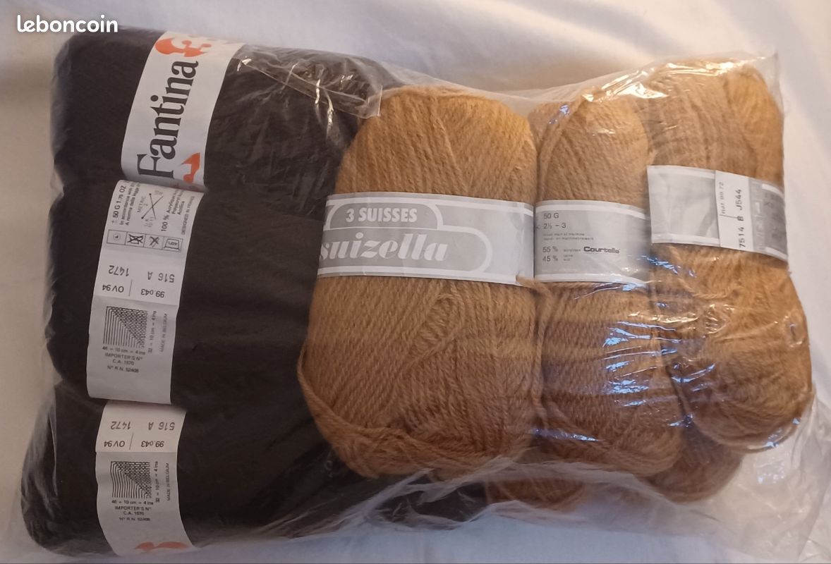 Lot De 6 Pelotes De Laine Vanessa 3 Suisses - Acrylique/Viscose - Multicolore - Neuf