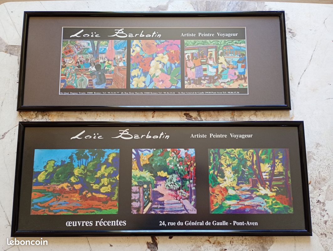 Deux affiches encadrées de Loïc Barbotin (image 1)