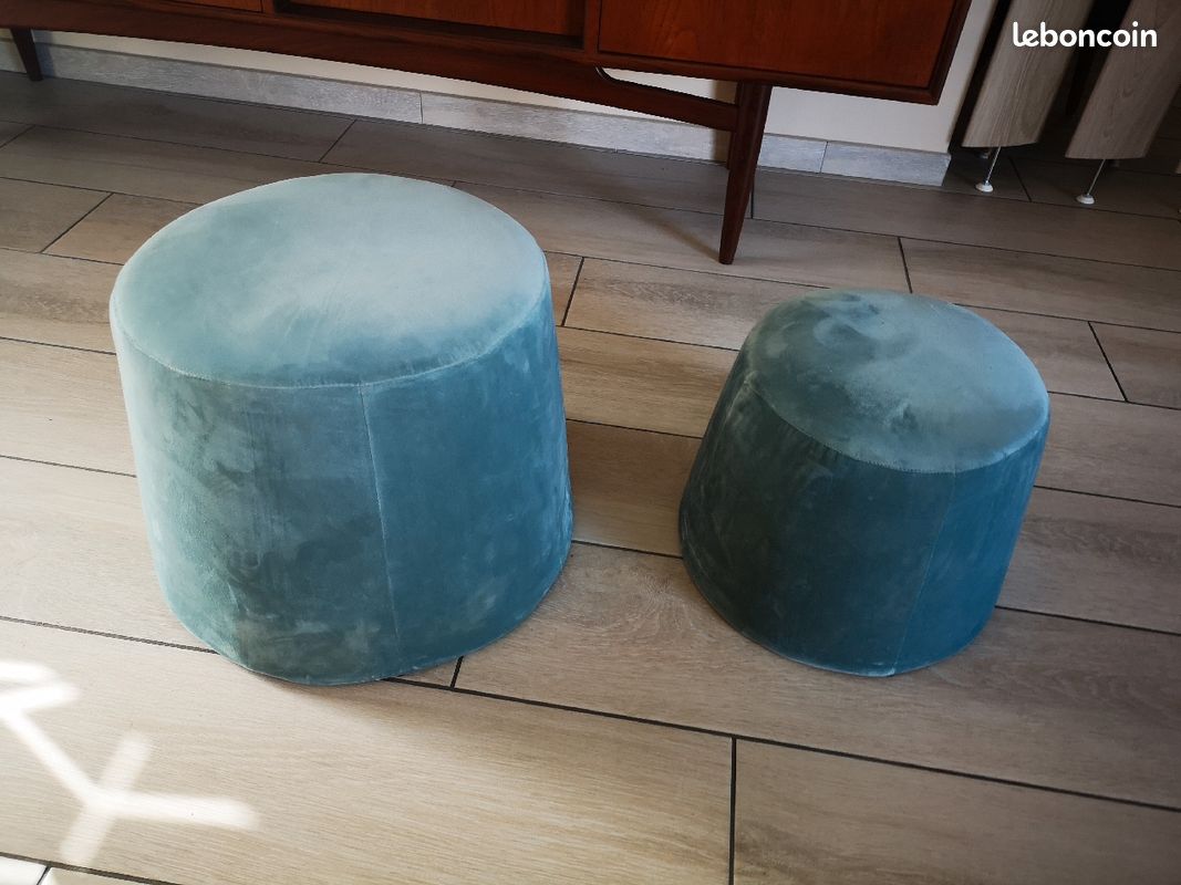Lot de 2 poufs (image 1)