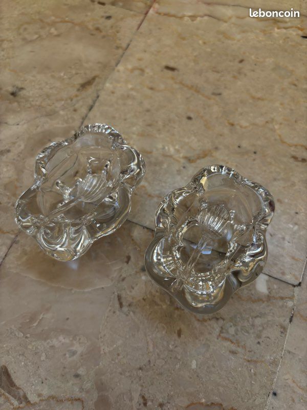 Salière et poivrière cristal (image 1)