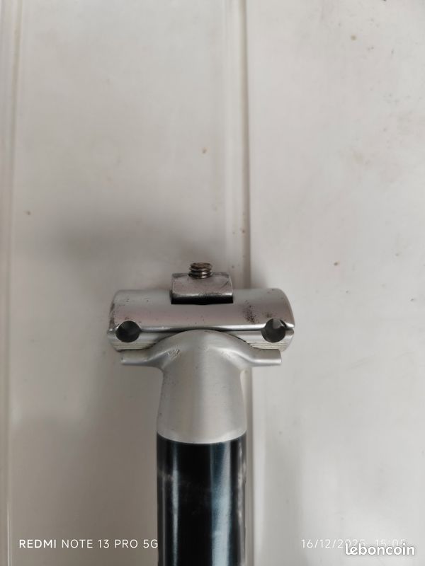 Ergotec Tige de selle patent 27,0 x 350 mm aluminium argenté