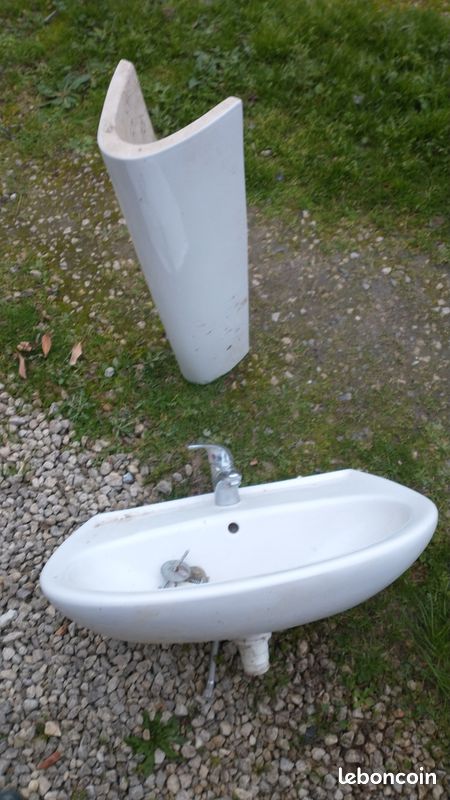 Lavabo Jacob Delafon sur pied+ robinet (image 3)