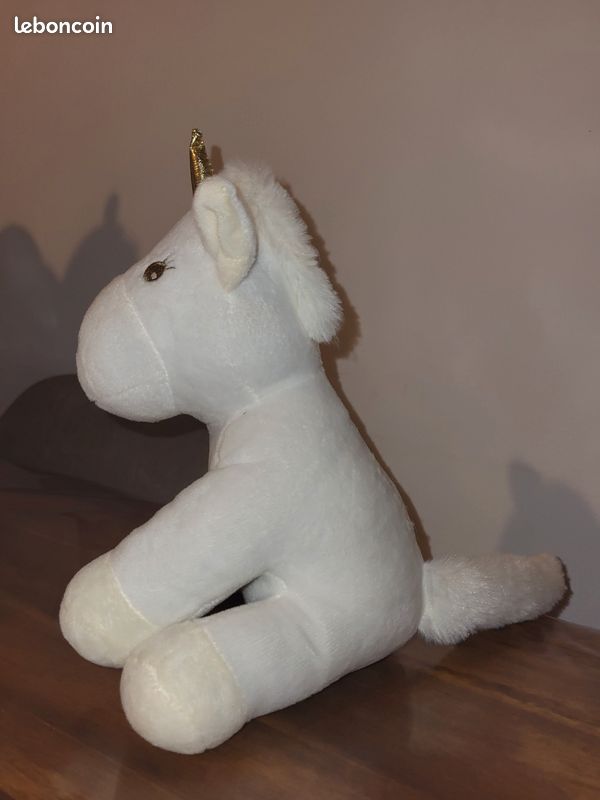 Peluche licorne blanche (image 2)