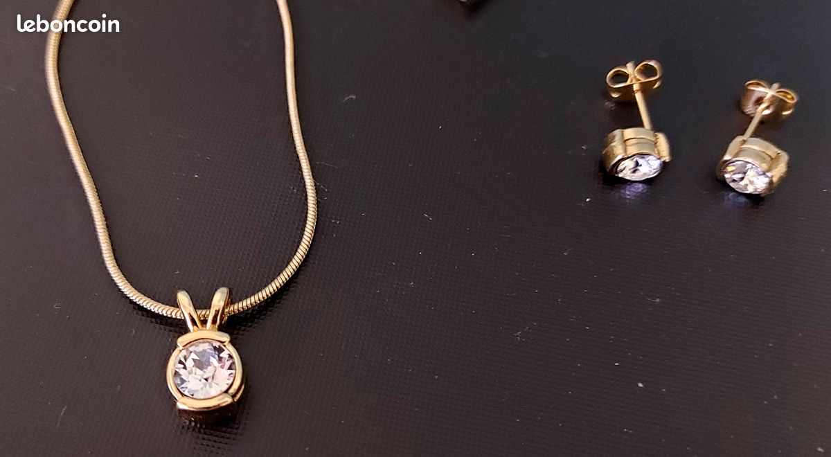 Collier + Boucles d'oreilles - Parure SWAROVSKI (image 2)